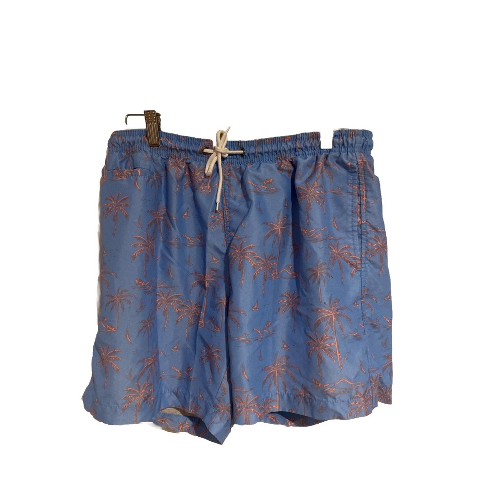 Trunks Surf & Swim Co. Men's Large Blue Board Short 15" Long 6" Inseam 3 Pockets